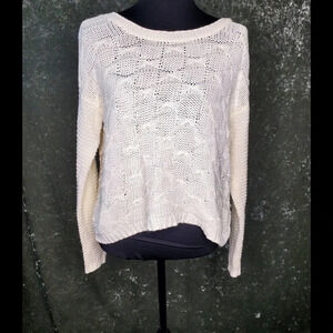 Jessica Simpson Knit Cream Sweater W/ Bows at Back